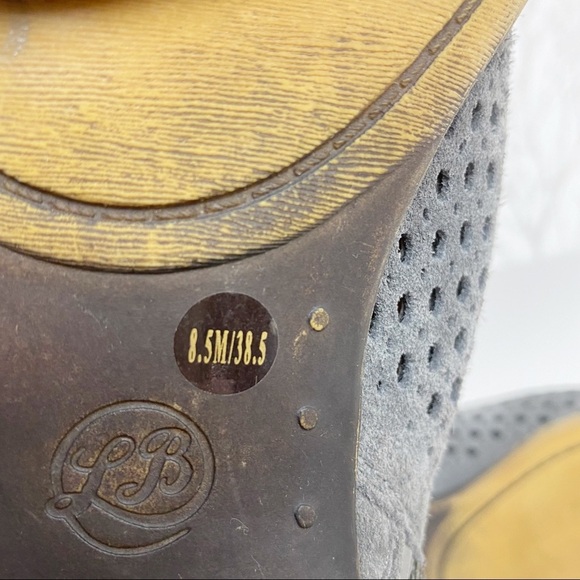 LUCKY BRAND Bayley Gray Perforated Ankle Boot Bootie 8.5 - Picture 10 of 11